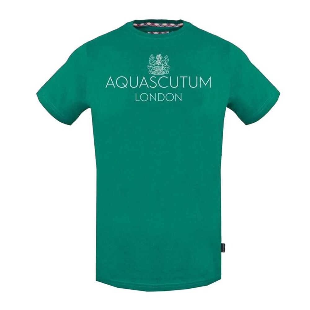 Aquascutum Mens London Bold Logo T-Shirt / Green